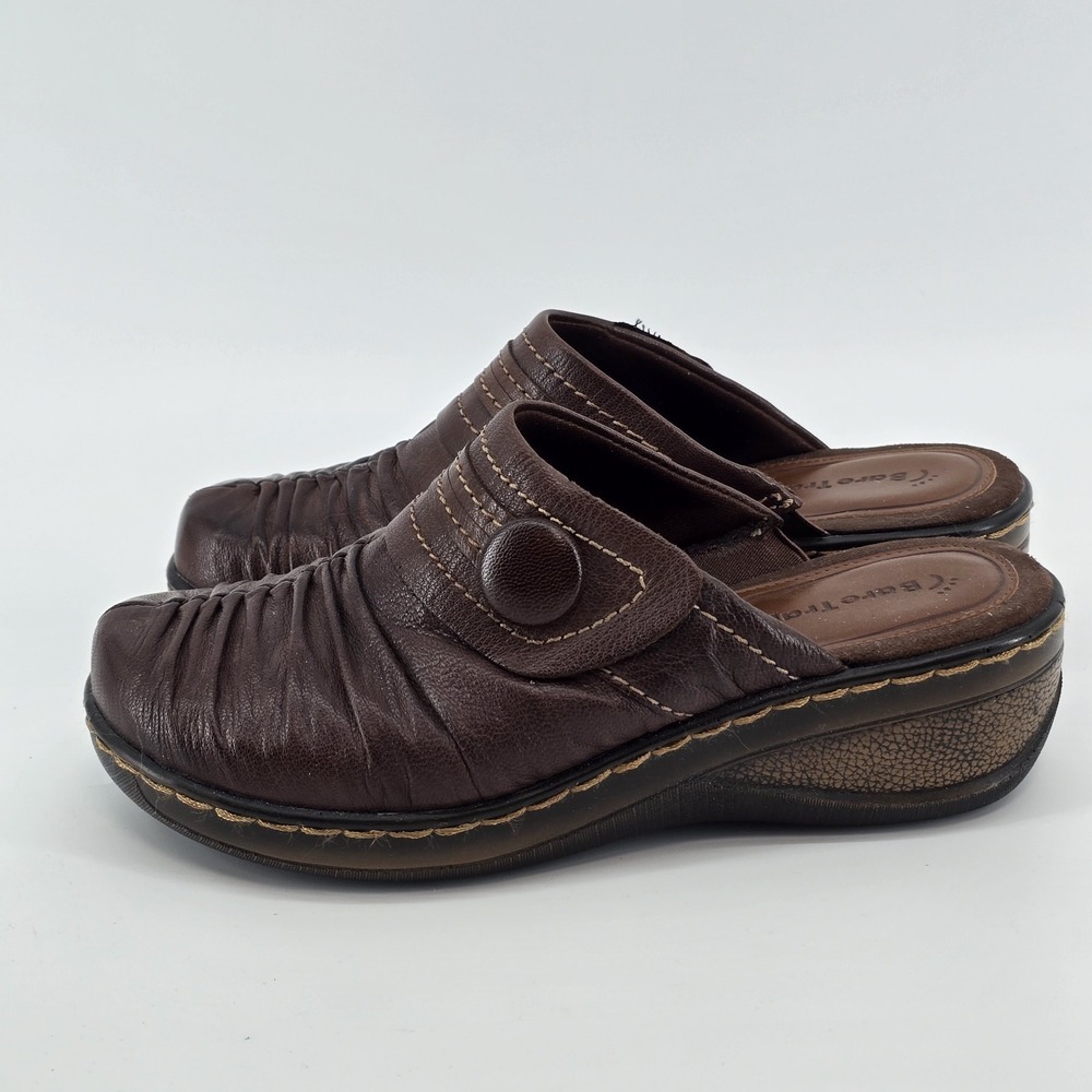 Bare Traps Poetta Clogs Womens 7 M Brown Leather Slip On‎ Shoes slides